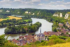 Les Andelys on river Seine, Normandy