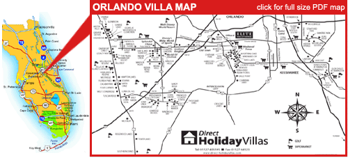 Orlando Apartments & Villas Map PDF