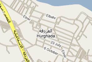 Map of Hurghada, Egypt