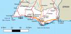 Map Of Algarve, Portugal