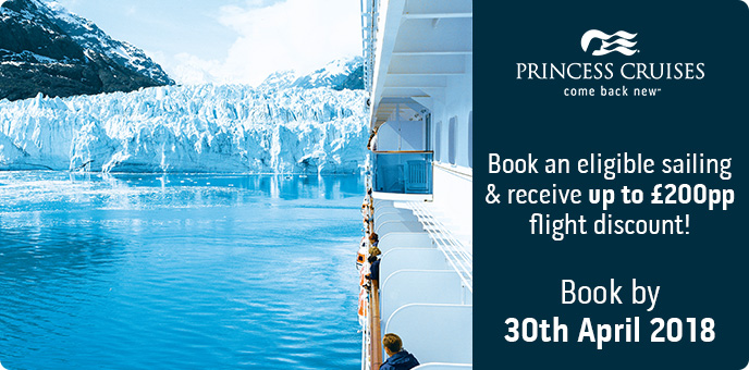 Princess Cruises - Up To £200pp Air Discount On Alaska Cruises - Book by 30th April 2018