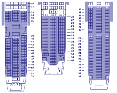 British Airways World Traveller Seat Map