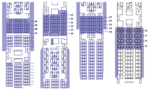 British Airways World Traveller Plus Seat Map