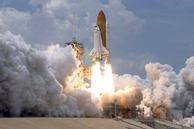 Rocket launch, Kennedy Space Center, Cape Canaveral, Florida