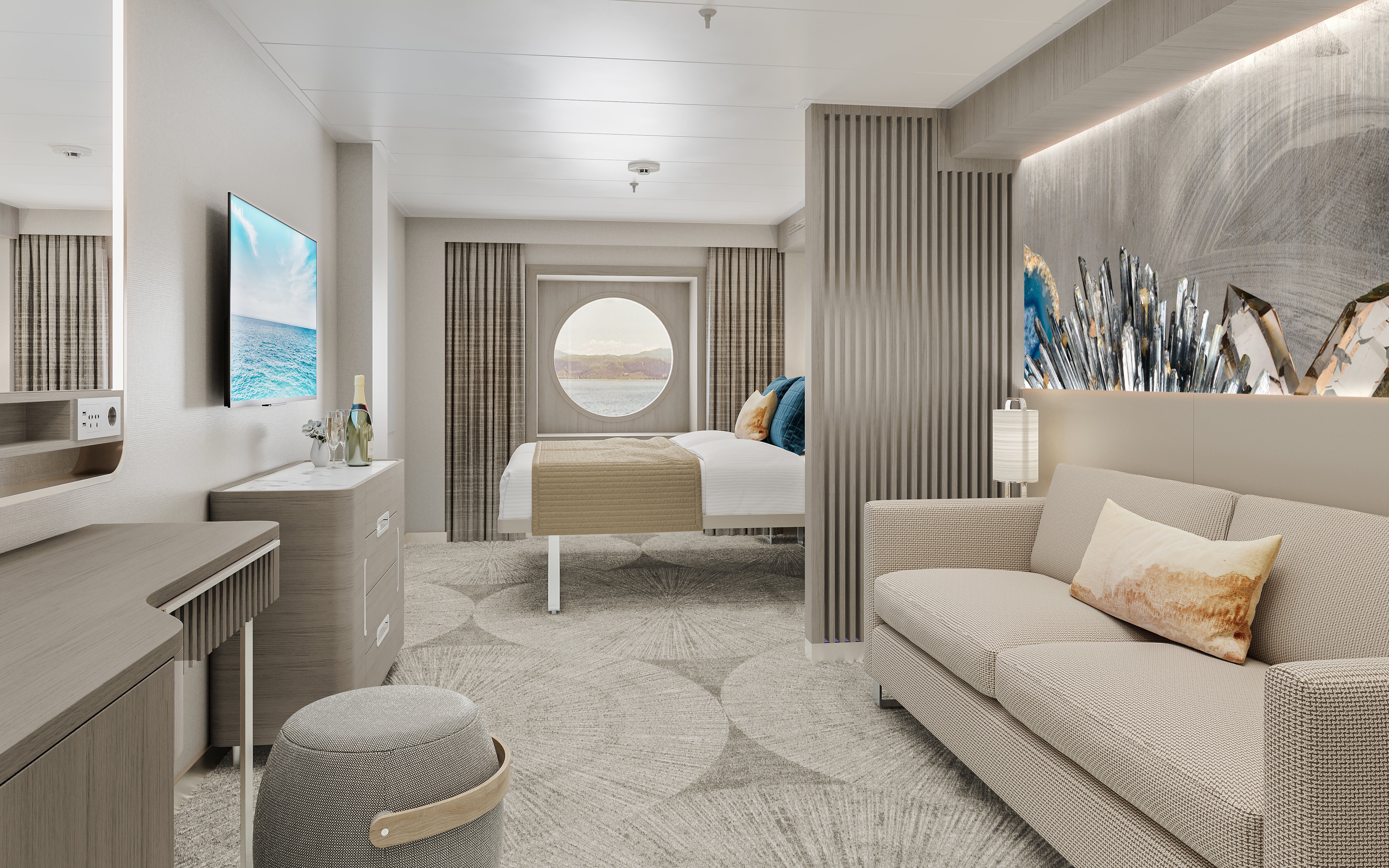 Large Oceanview With Round Window
