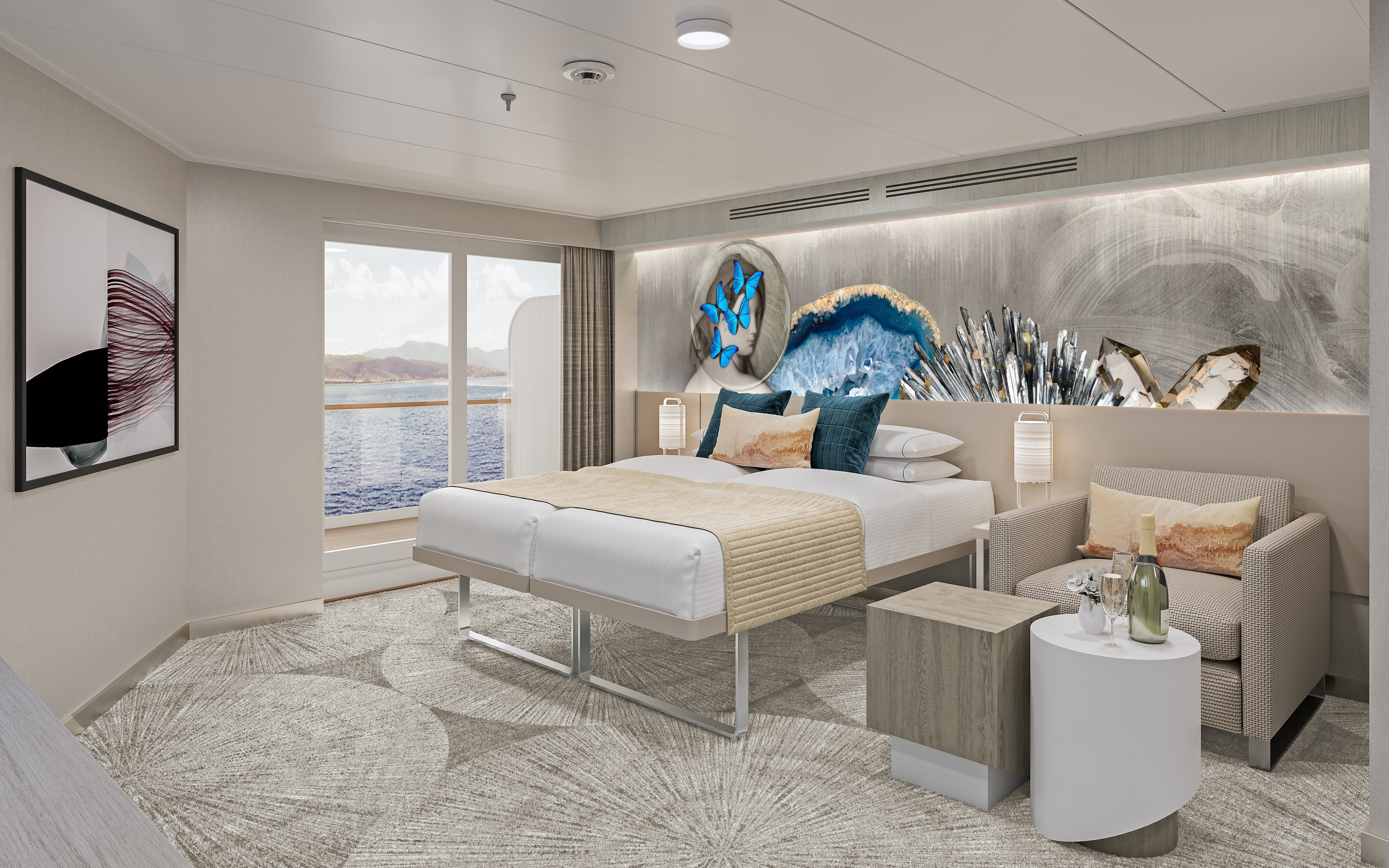 Suite avec balcon Club orienté vers l&rsquo;avant avec grand balcon-[M2]