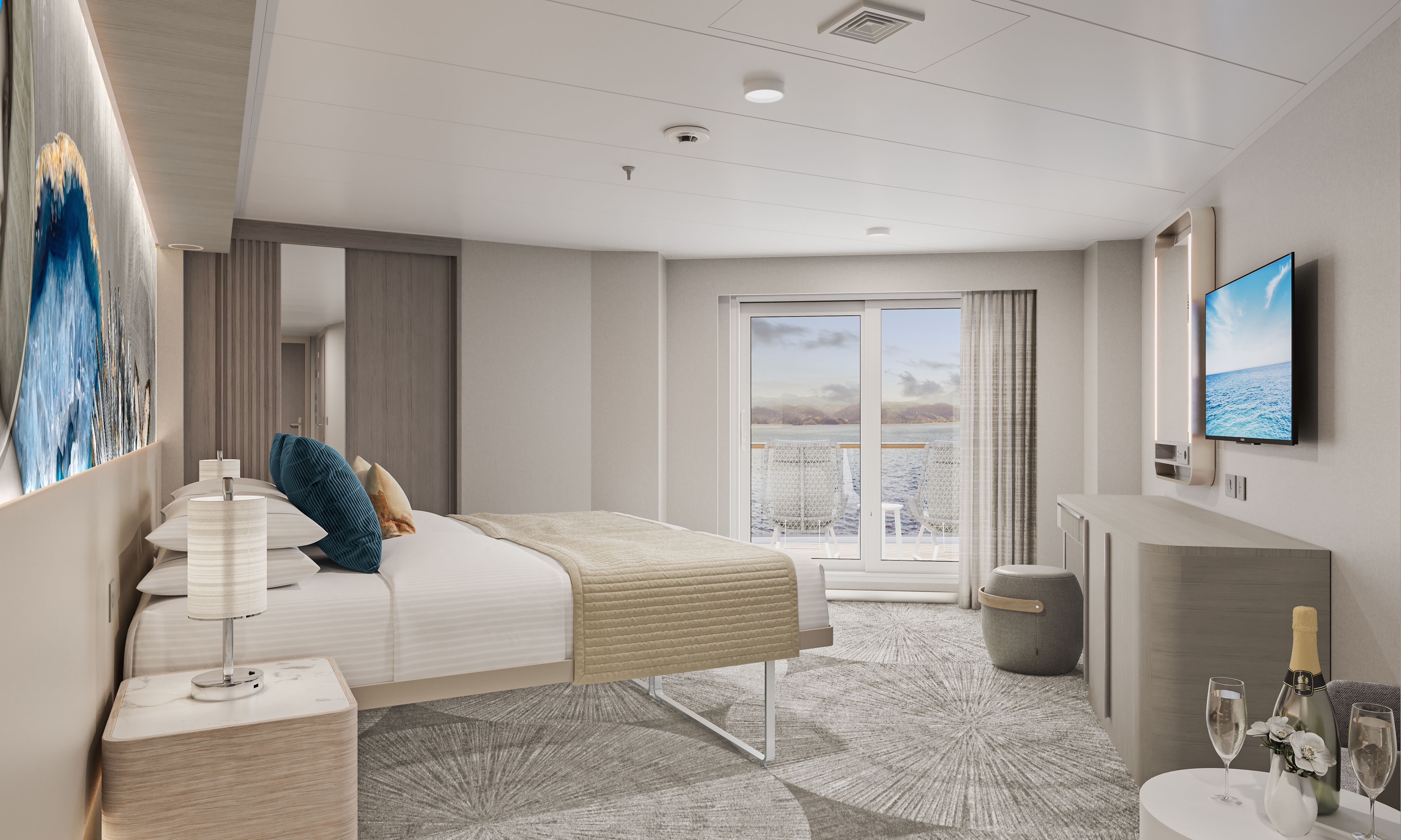 Suite orientée vers l&rsquo;arrière avec grand balcon-[SI]