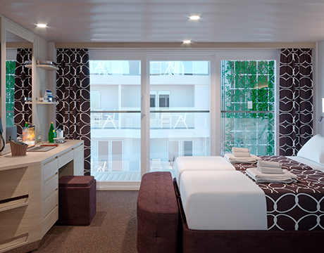 Cabine de luxe avec balcon et vue sur promenade-[PR2]