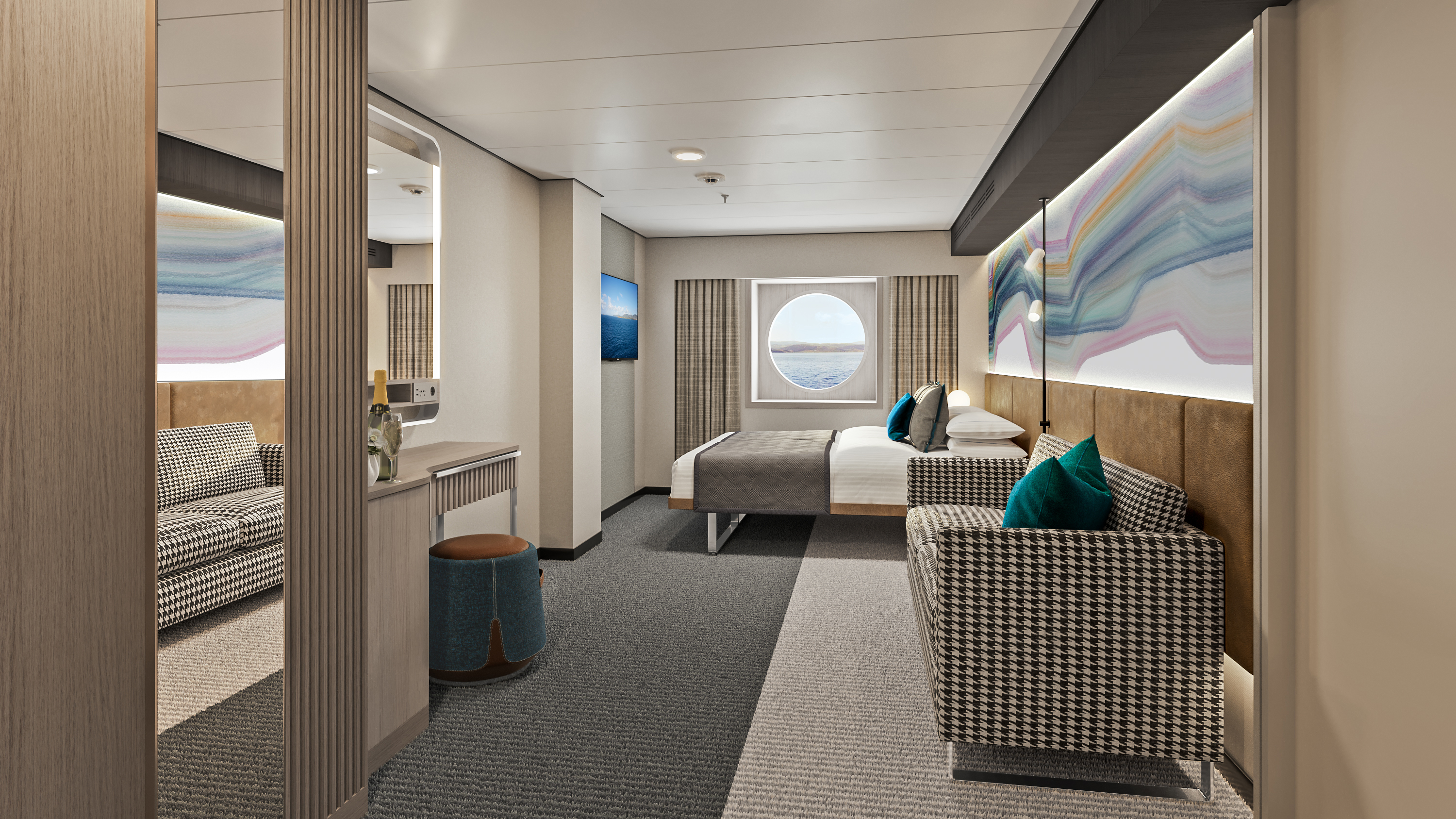 Cabine avec vue sur océan et fenêtre ronde-[OB]