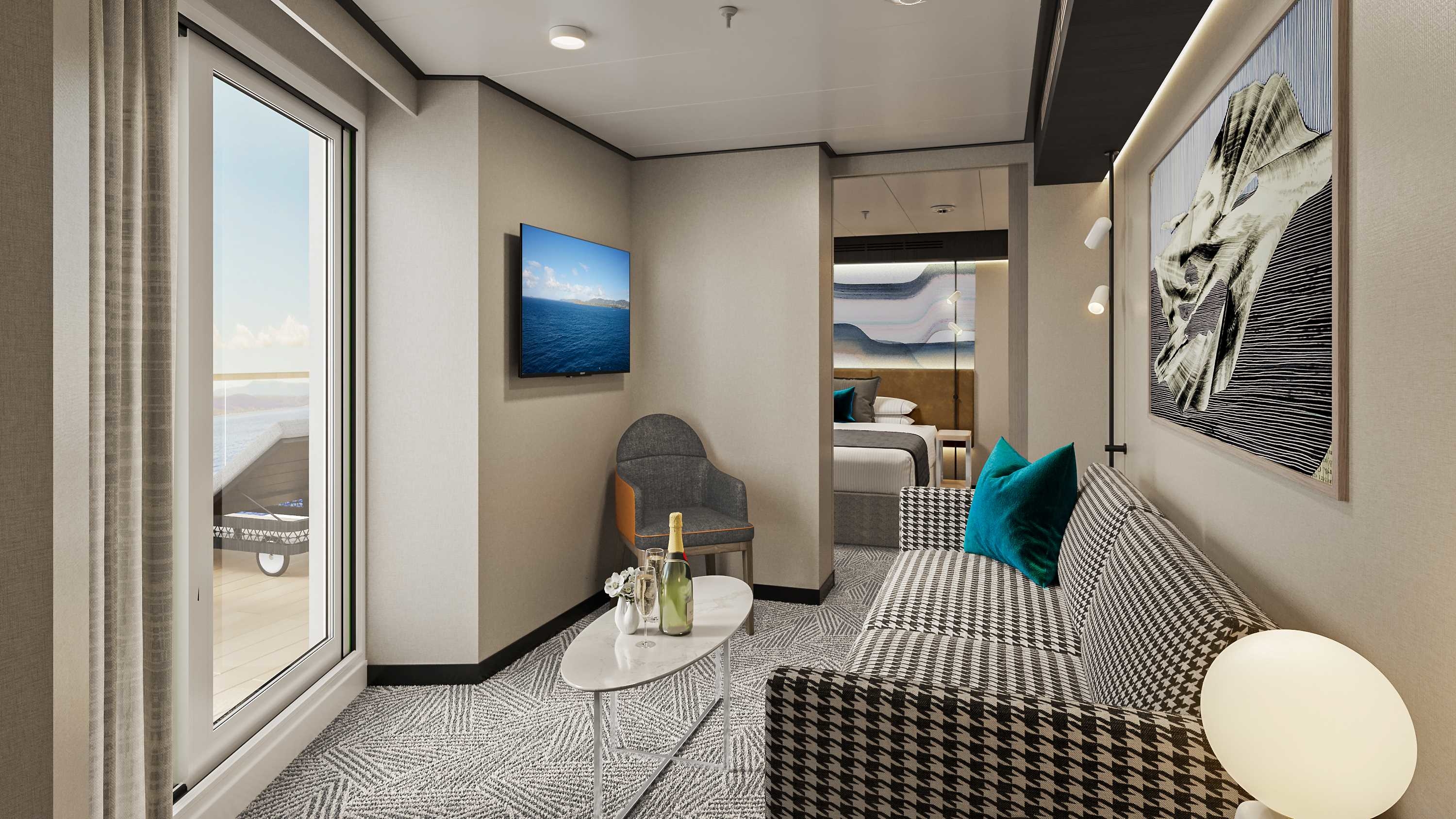 Forward-Facing Suite With Master Bedroom & Large Balcony