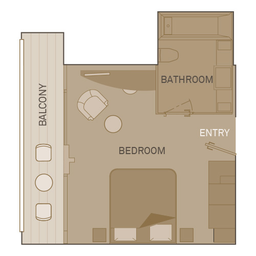 Junior Balcony Suite cabin