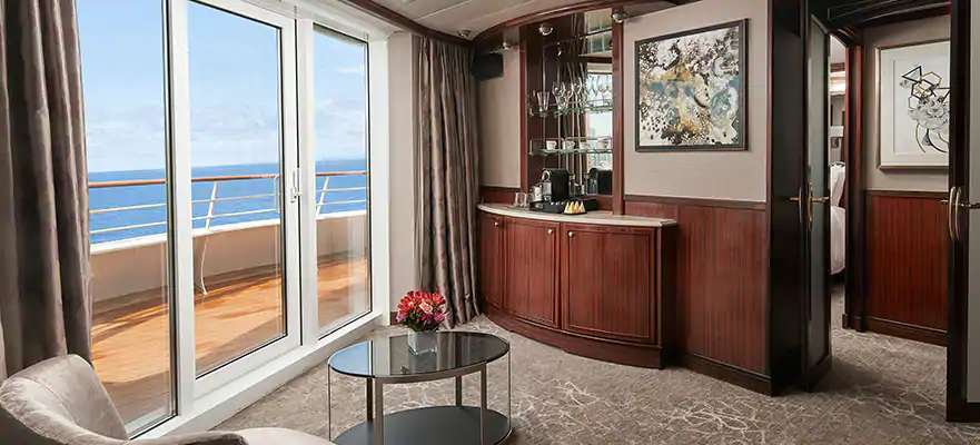 Aft-Facing Penthouse with Master Bedroom & Large Balcony cabin