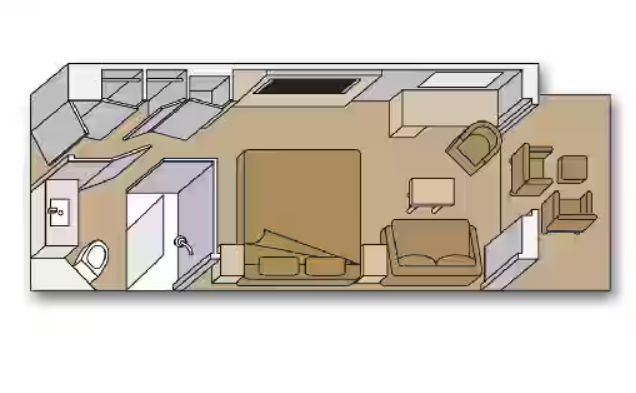 Aft-View - Verandah Stateroom cabin