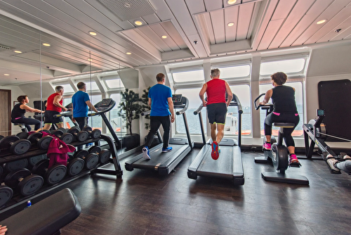 Sauna and fitness room