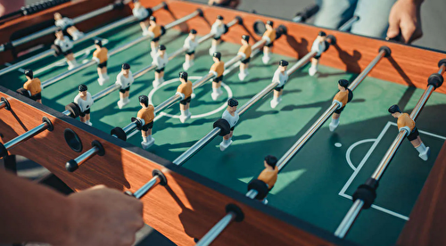 Outdoor Soccer Table Area
