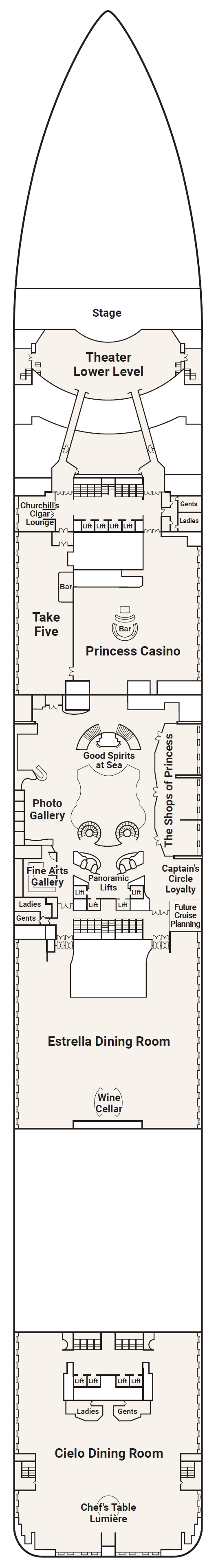 Sky Princess Deck Plan Princess Cruises ROL Cruise Sky Princess Deck Plan Princess Cruises ROL Cruise