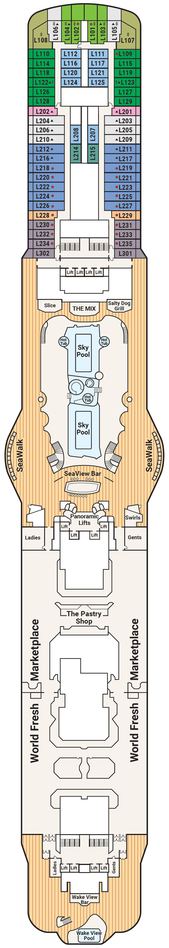 Sky Princess Deck Plan Princess Cruises ROL Cruise Sky Princess Deck Plan Princess Cruises ROL Cruise