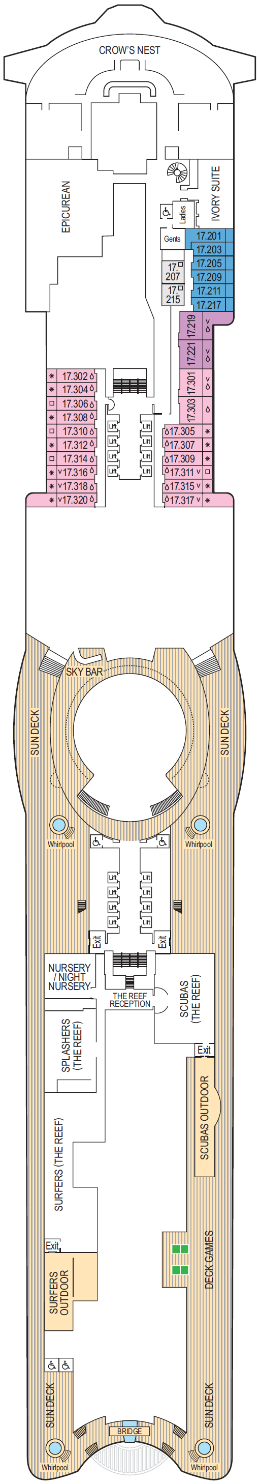 Iona Deck Plan | P&O Cruises | ROL Cruise