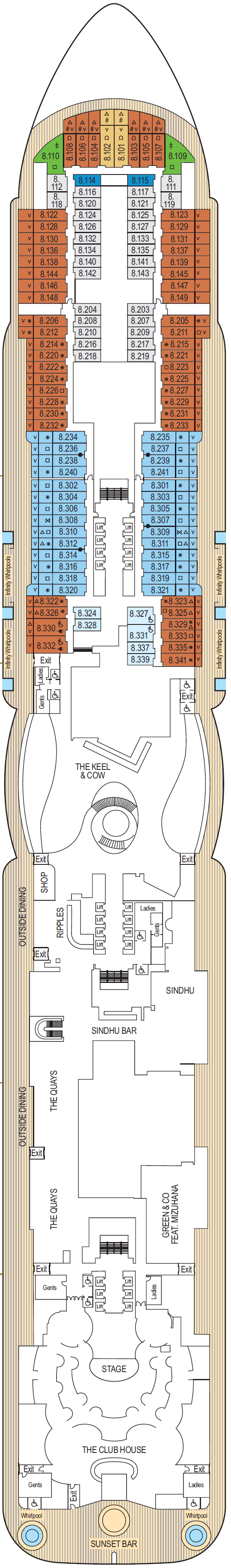 Arvia Deck Plan | P&O Cruises | ROL Cruise