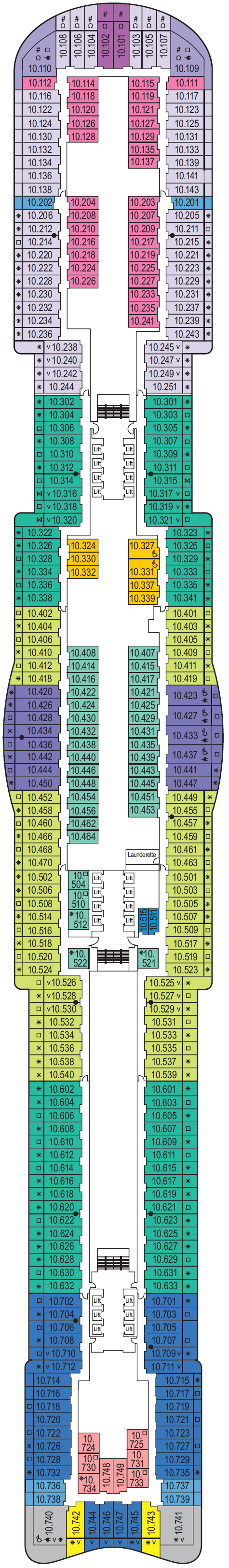 Arvia Deck Plan | P&O Cruises | ROL Cruise