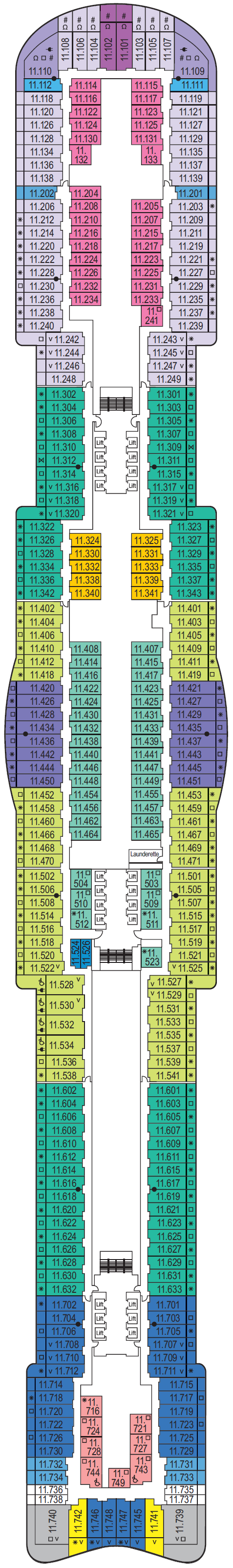 Arvia Deck Plan | P&O Cruises | ROL Cruise