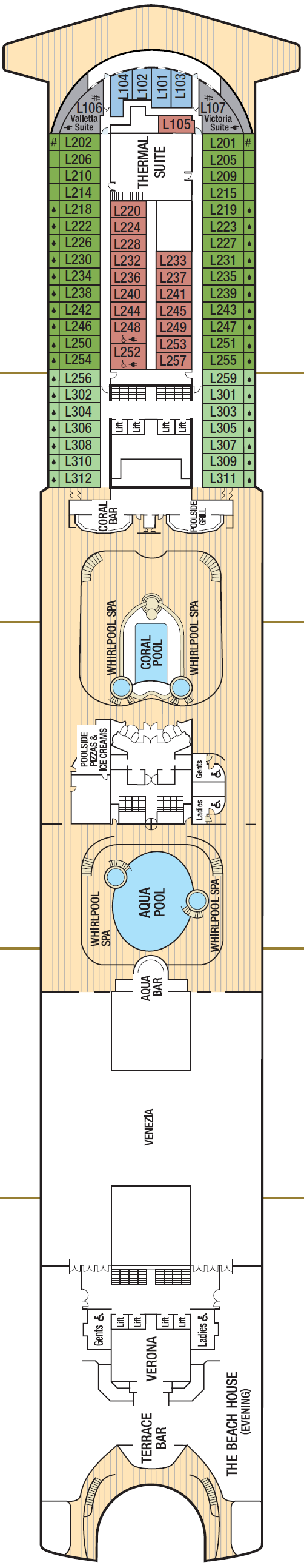 Azura Deck Plan P O Cruises ROL Cruise