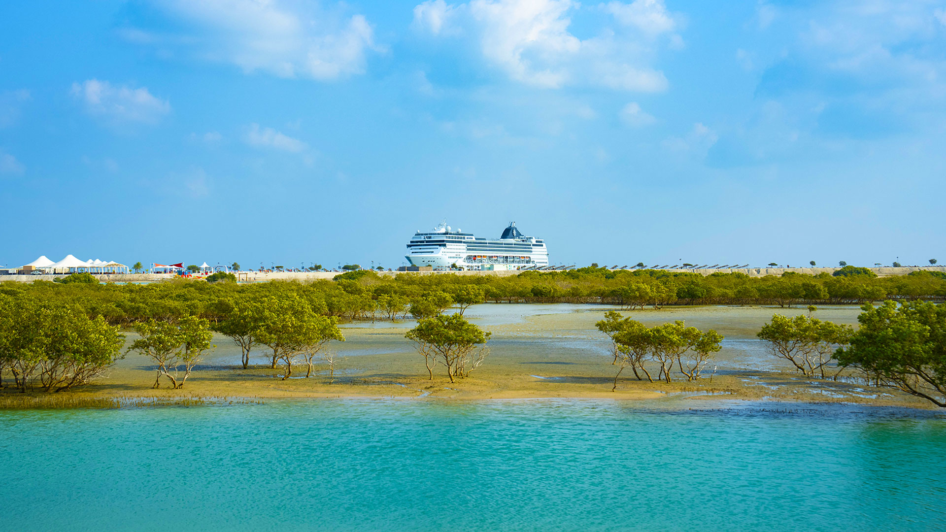 MSC Opera ved Sir Bani Yas Island