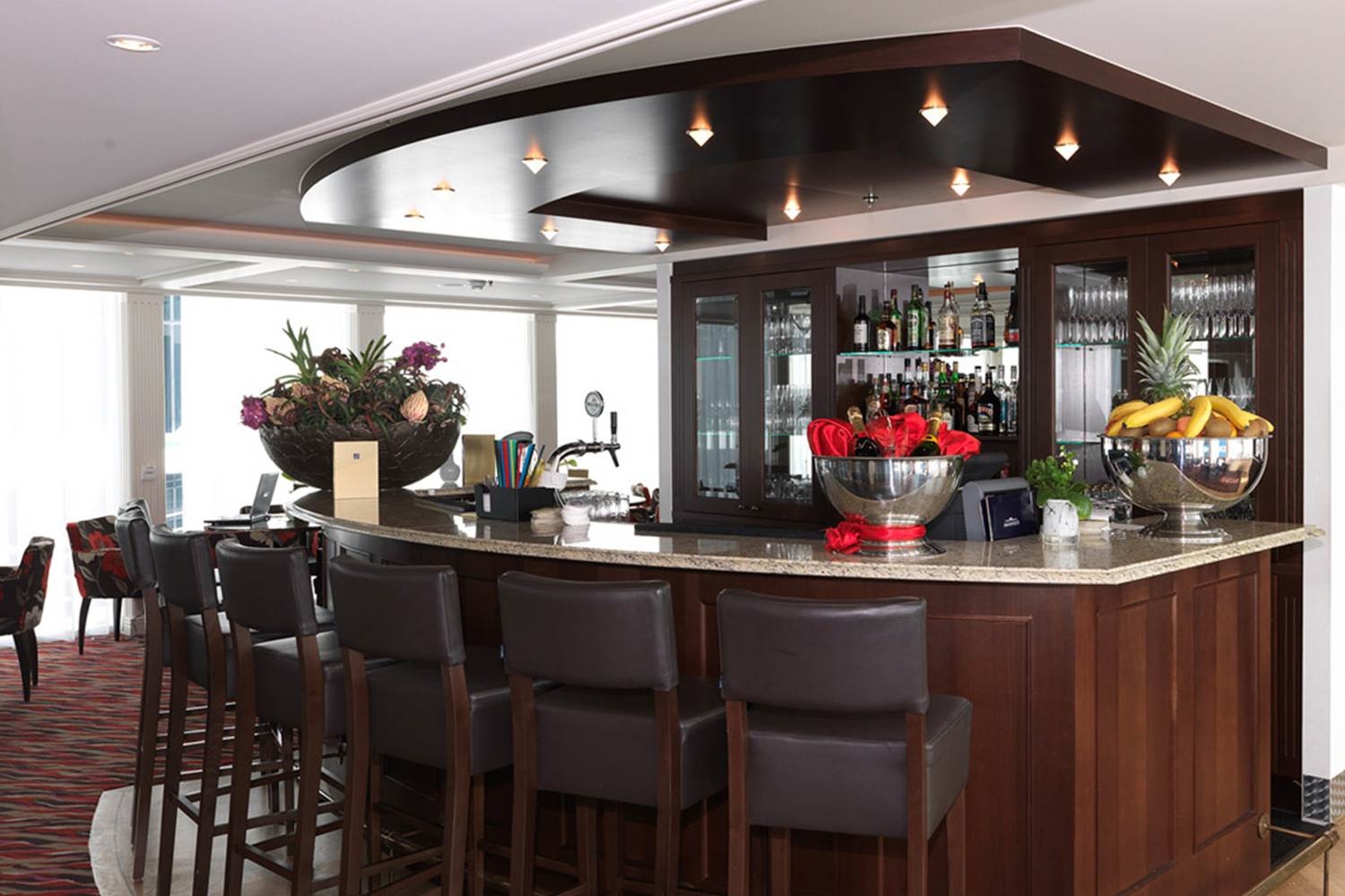 Panoramic lounge and bar aboard the AmaDolce