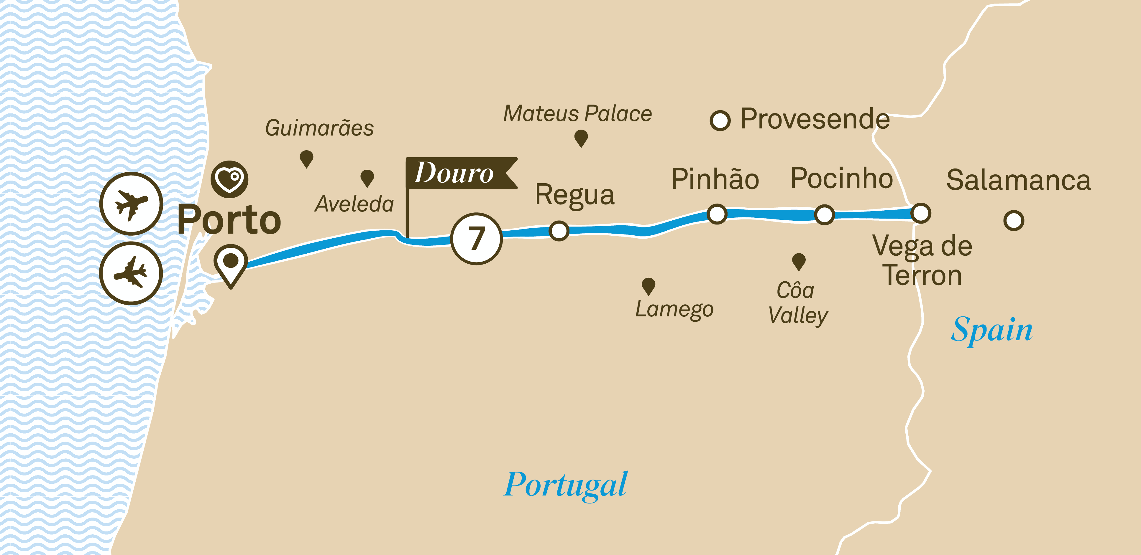 Scenic Delightful Douro Map 