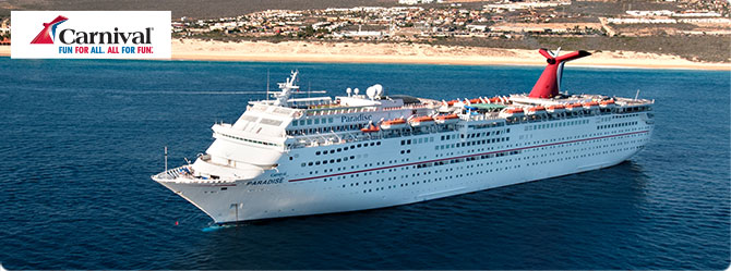 Carnival Paradise cruise ship during the day