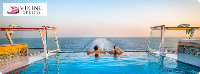 pool on cruise ship overlooking ocean