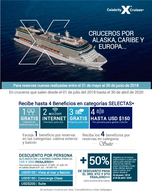 Oferta Celebrity Cruises Oferta Celebrity Cruises
