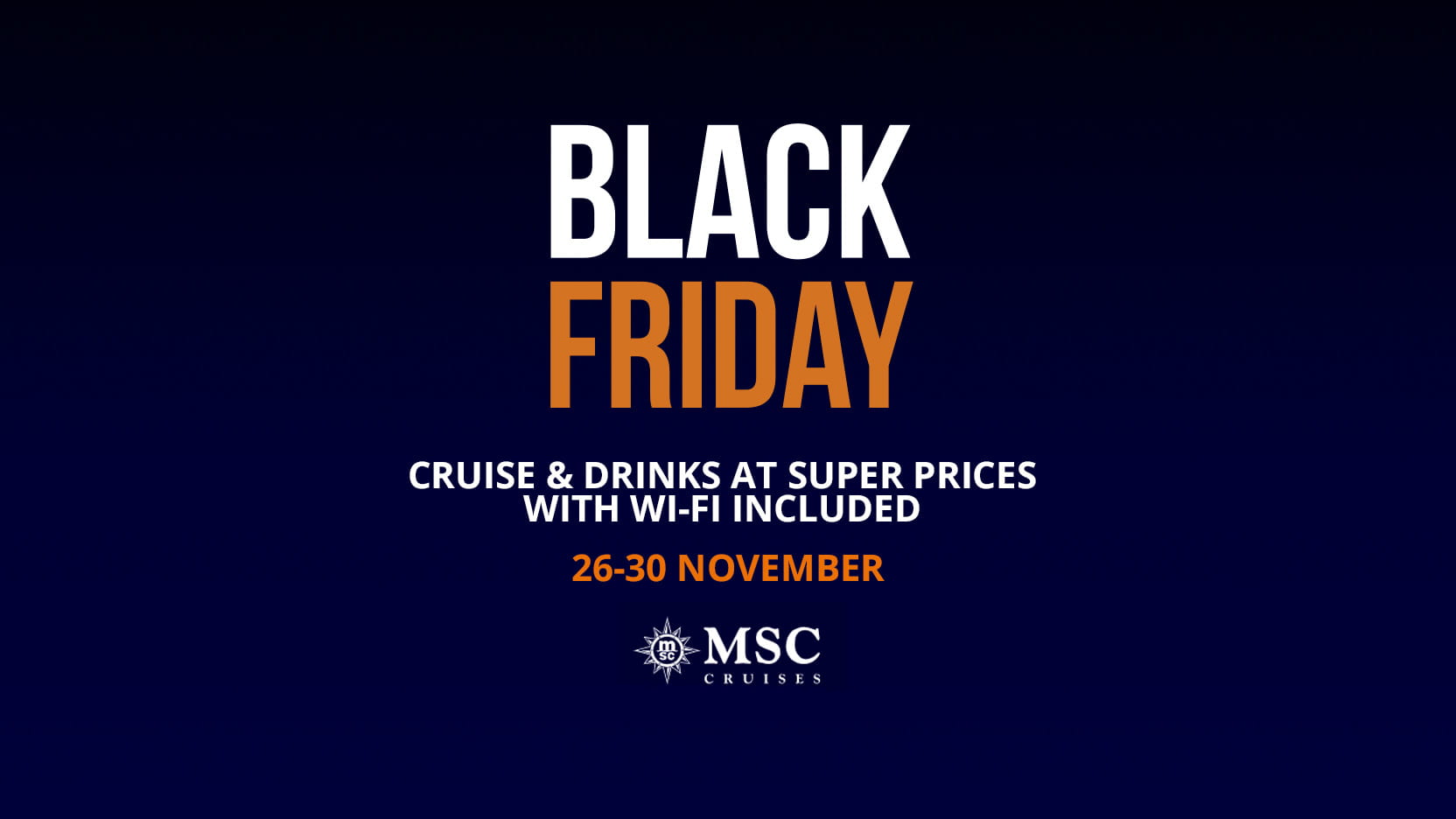 MSC Cruises Black Friday Specials