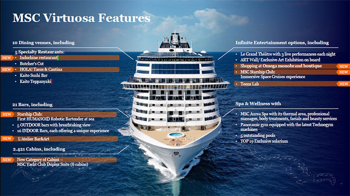 msc virtuosa cruise itinerary 2022