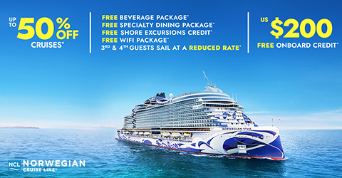 Norwegian Cruise Line Deals | FREE AT SEA SALE | Cruise1st | Cruise1st ...