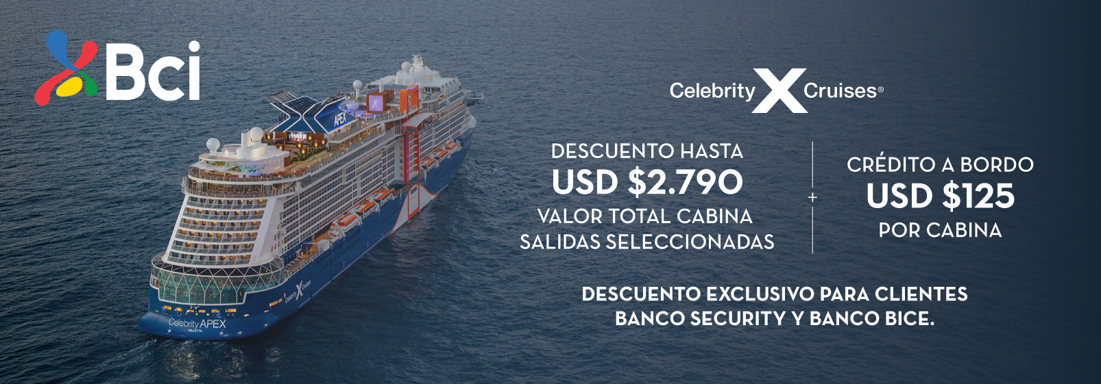 Celebrity Cruises con Banco BCI
