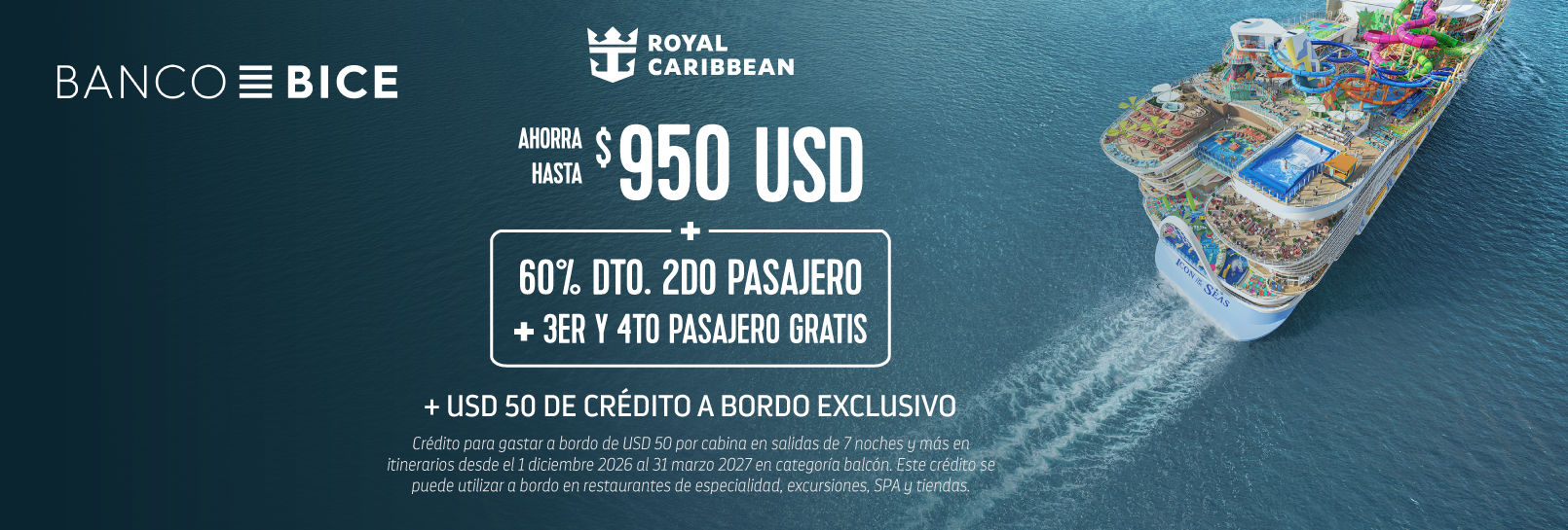 Royal Caribbean con Banco BICE