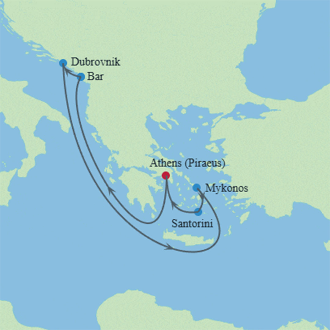 Mapa Grecia y Croacia