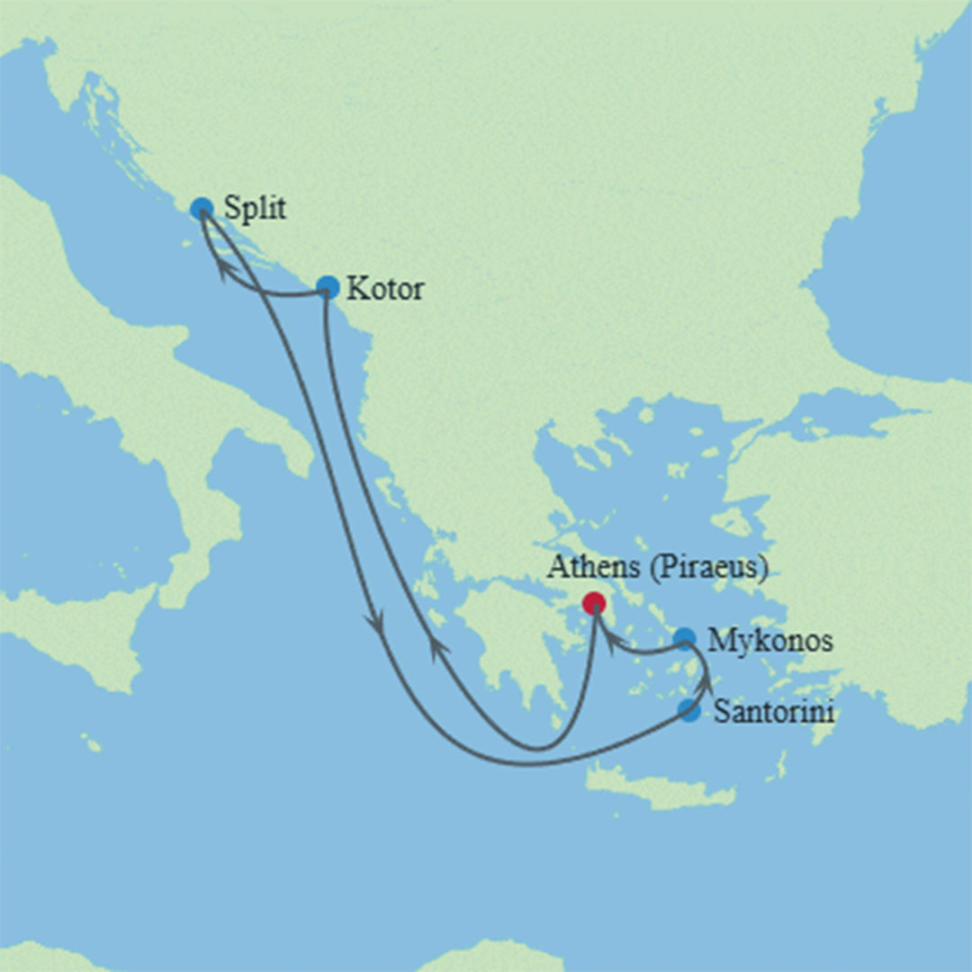 Mapa Grecia y Croacia